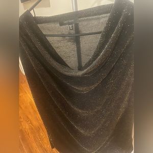 Ladies black glitter top